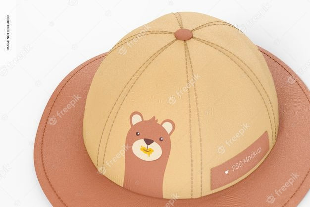 Kids Sun Hat Mockup, Close Up Psd