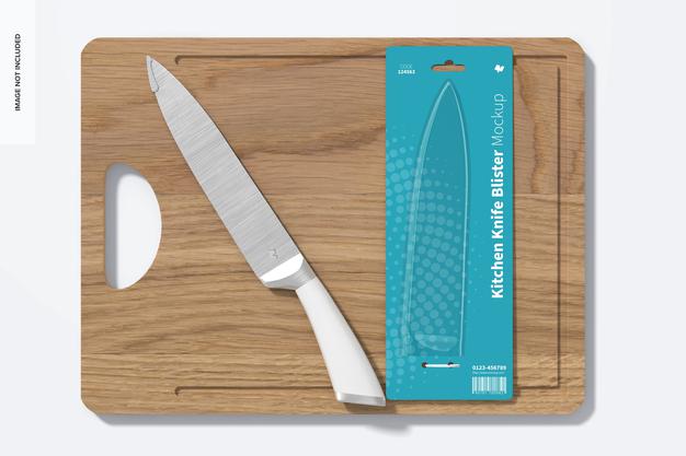 Kitchen Knife Blister Mockup Psd
