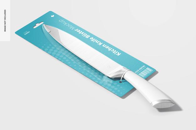 Kitchen Knife Blister Mockup Psd