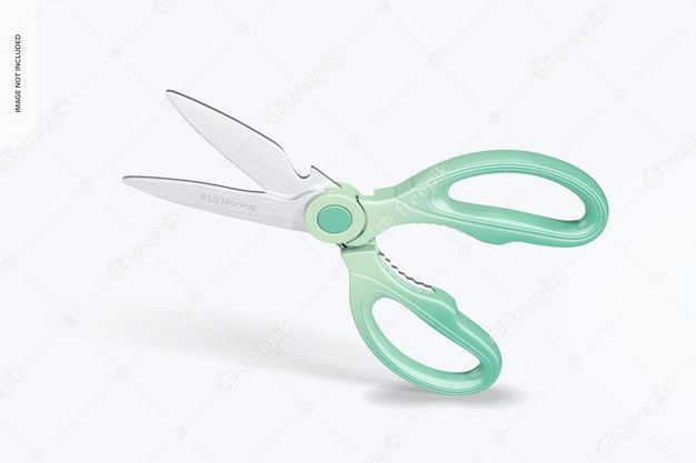 Kitchen Scissors Mockup, Leaned Psd