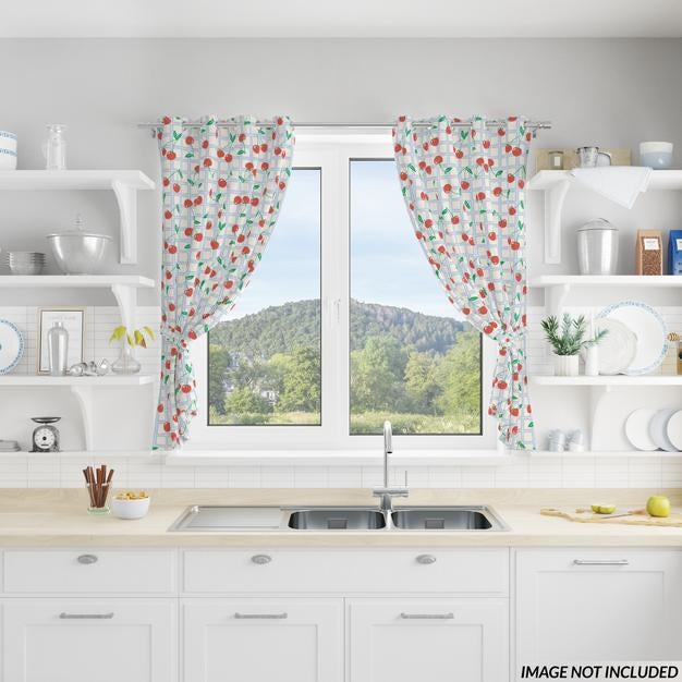 Kitchen Short Curtains Psd