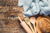 Kitchen Utensils With Fresh Baked White Bread Psd