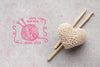 Knitted Heart Decoration Mock-Up Psd