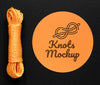 Knots Mock-Up With Orange Rope Psd