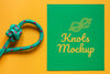 Knots Mock-Up With Yellow Background Psd