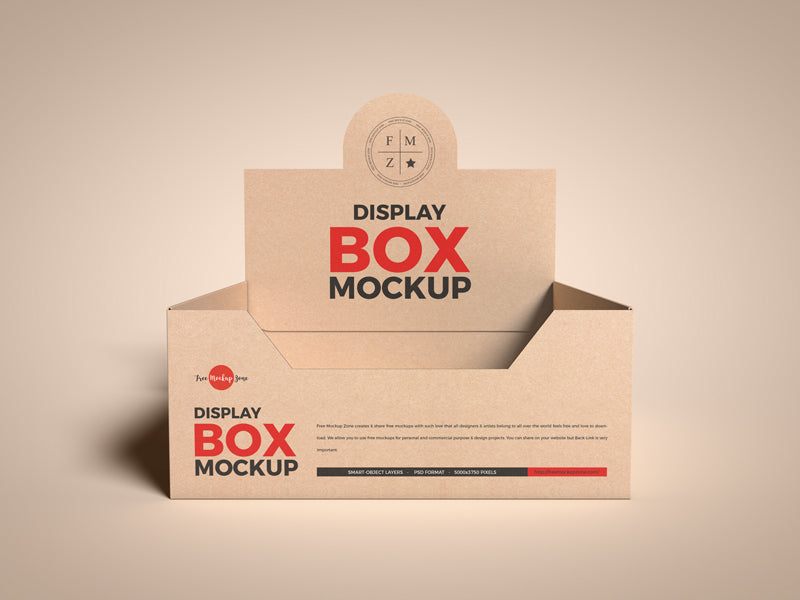 Kraft Empty Display Box Mockup