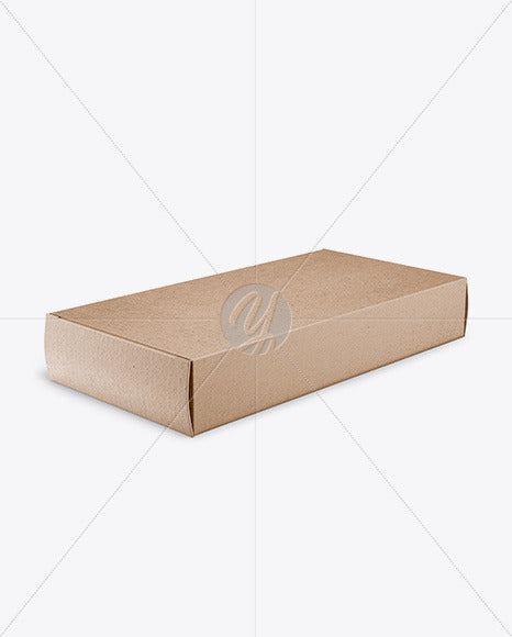 Kraft Matte Pills Box Mockup - Halfside View