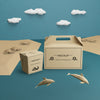 Kraft Paper Bags For Ocean Day With Mock-Up Psd