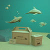 Kraft Paper Bags With Dolphins And Turtles Psd