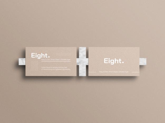 Kraft Paper Business Card Mockup Psd
