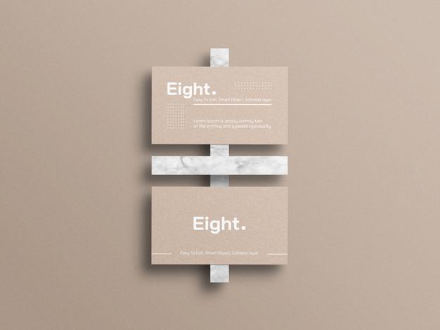 Kraft Paper Business Card Mockup Psd