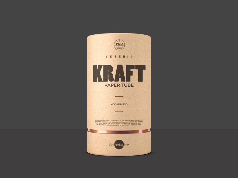 Kraft Paper Tube Mockup Psd 2018