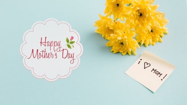 Label Mockup With Mothers Day Concept Psd