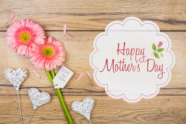 Label Mockup With Mothers Day Concept Psd