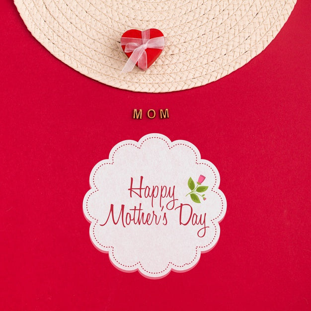 Label Mockup With Mothers Day Concept Psd