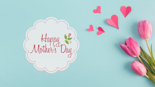 Label Mockup With Mothers Day Concept Psd