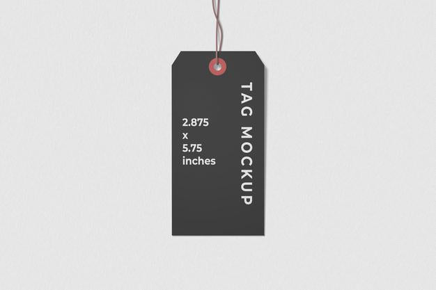 Label Tag Mockup Top View Psd