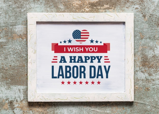 Labor Day Mockup With Frame And Objects Psd