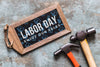 Labor Day Mockup With Wooden Board And Tools Psd