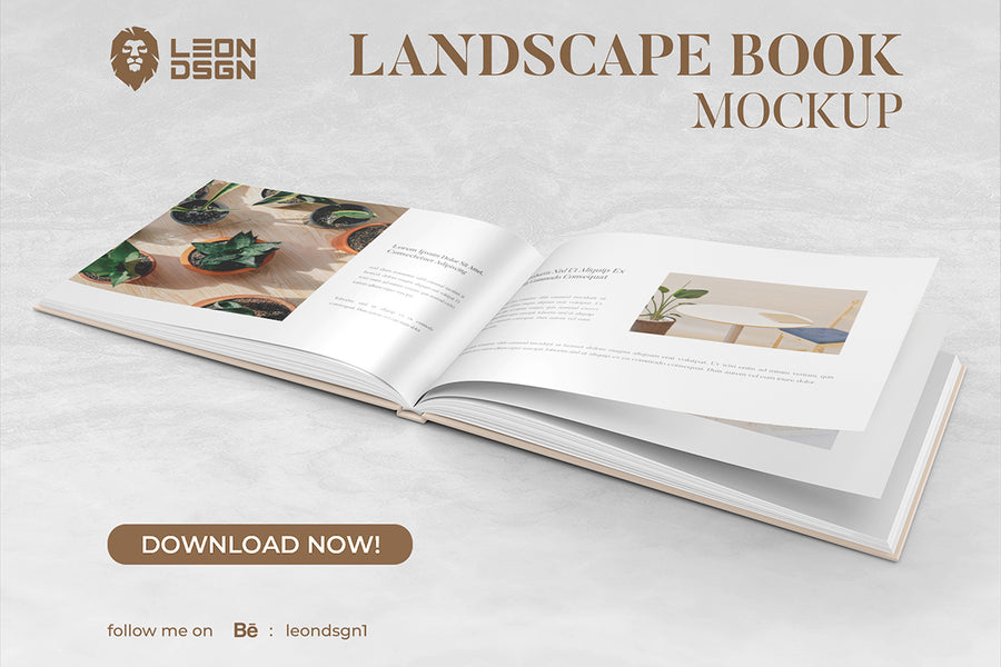 Landscape Book Mockup