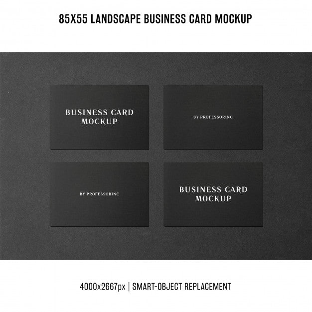 Landscape Business Card Mockup Psd