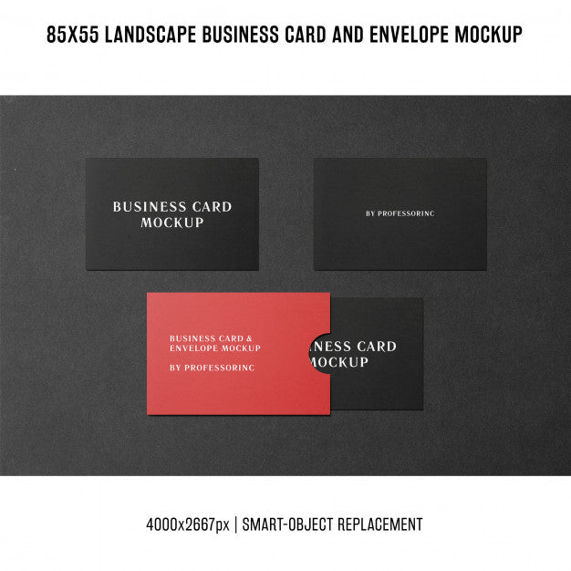 Landscape Business Card Mockup Psd