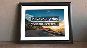 Landscape Photo Frame Mockup Psd For Inspirational Typography