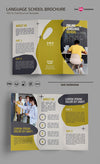 Language School Trifold Brochure Template In Psd