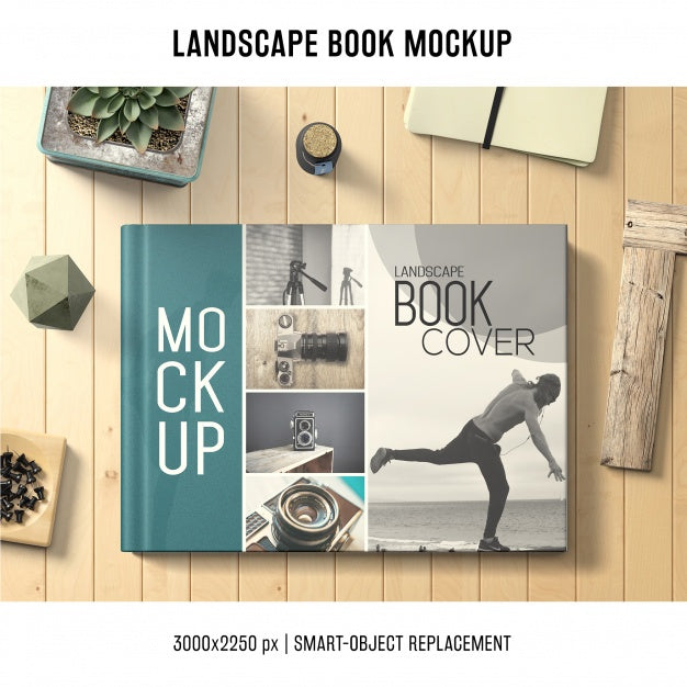Lanscape Book Mockup Psd