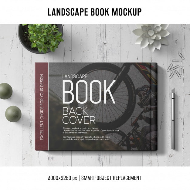 Lanscape Book Mockup Psd