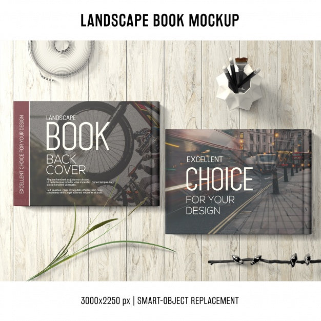 Lanscape Book Mockup Psd
