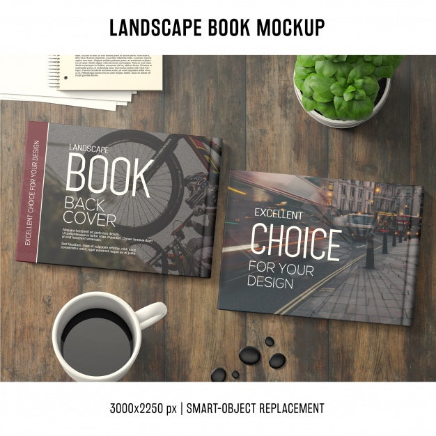 Lanscape Book Mockup Psd