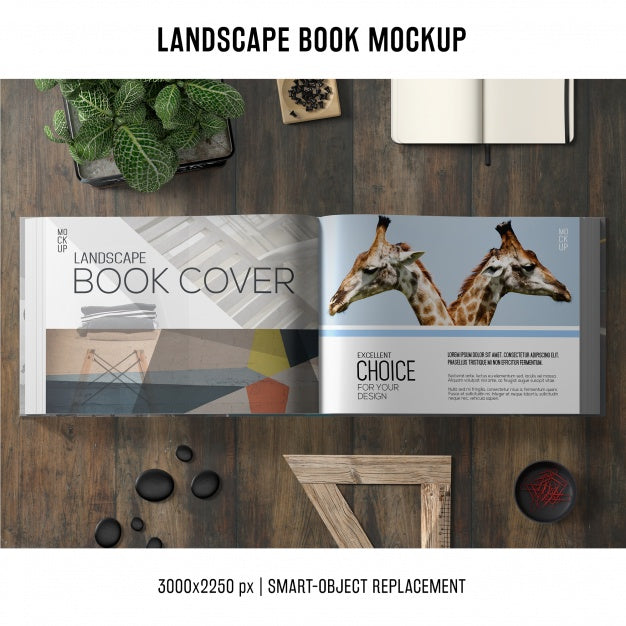 Lanscape Book Mockup Psd