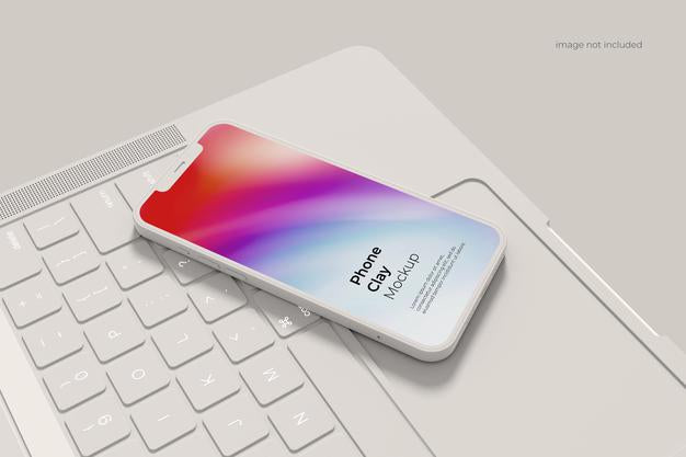 Laptop And Smartphone Clay Mockup Psd