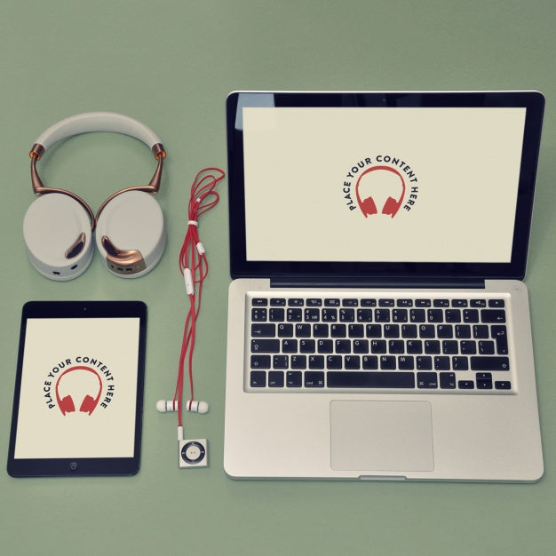 Laptop And Tablet Mock Up Template Psd