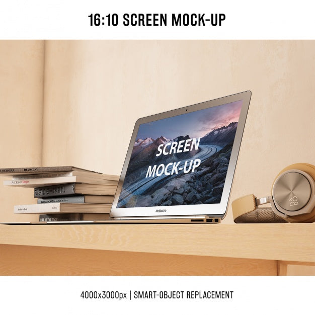 Laptop Mock Up Design Psd