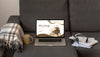 Laptop Mock-Up On Gray Sofa Psd