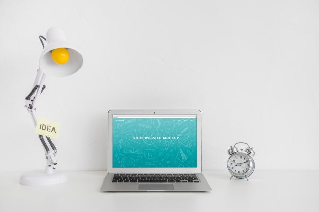 Laptop Mockup For Website Presentation With Back To School Concept Psd
