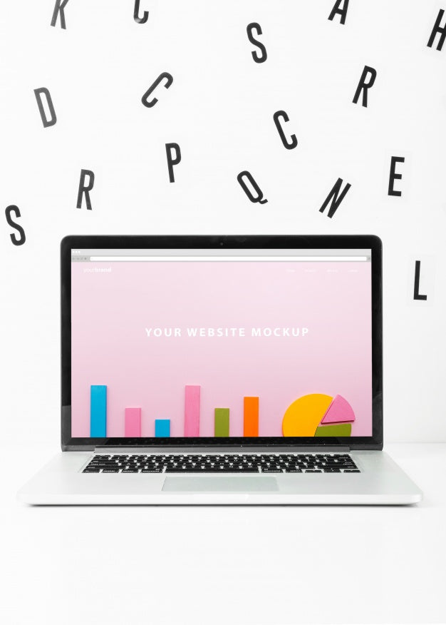 Laptop Mockup On Desk Psd