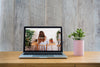 Laptop Mockup On Table With Plants Psd