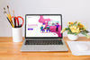 Laptop Mockup On Workspace Table Psd