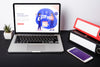 Laptop Mockup With Business Concept Psd