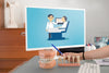 Laptop Mockup With Dentist Concept Psd
