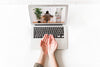 Laptop Mockup With Hands Psd