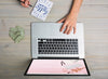 Laptop Mockup With Person Typing On Keyboard Psd