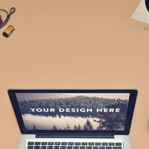Laptop Screen Mock Up Template Psd