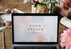 Laptop Screen Mockup On A Table Psd
