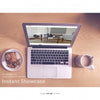 Laptop With Breakfast Mock Up Psd