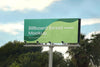 Large Billboard Mockup With Palm Trees Psd