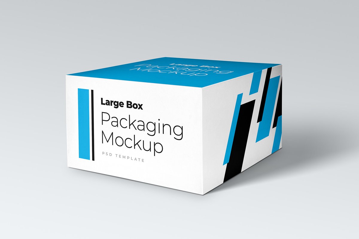 Large Box Packaging Mockup